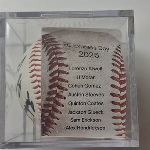 Eau Claire WI Express Team Signed Baseball 2025 Autographs Minor League Display
